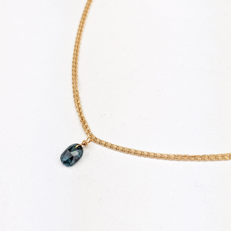 Collier LAKOTA Tourmaline Bleue