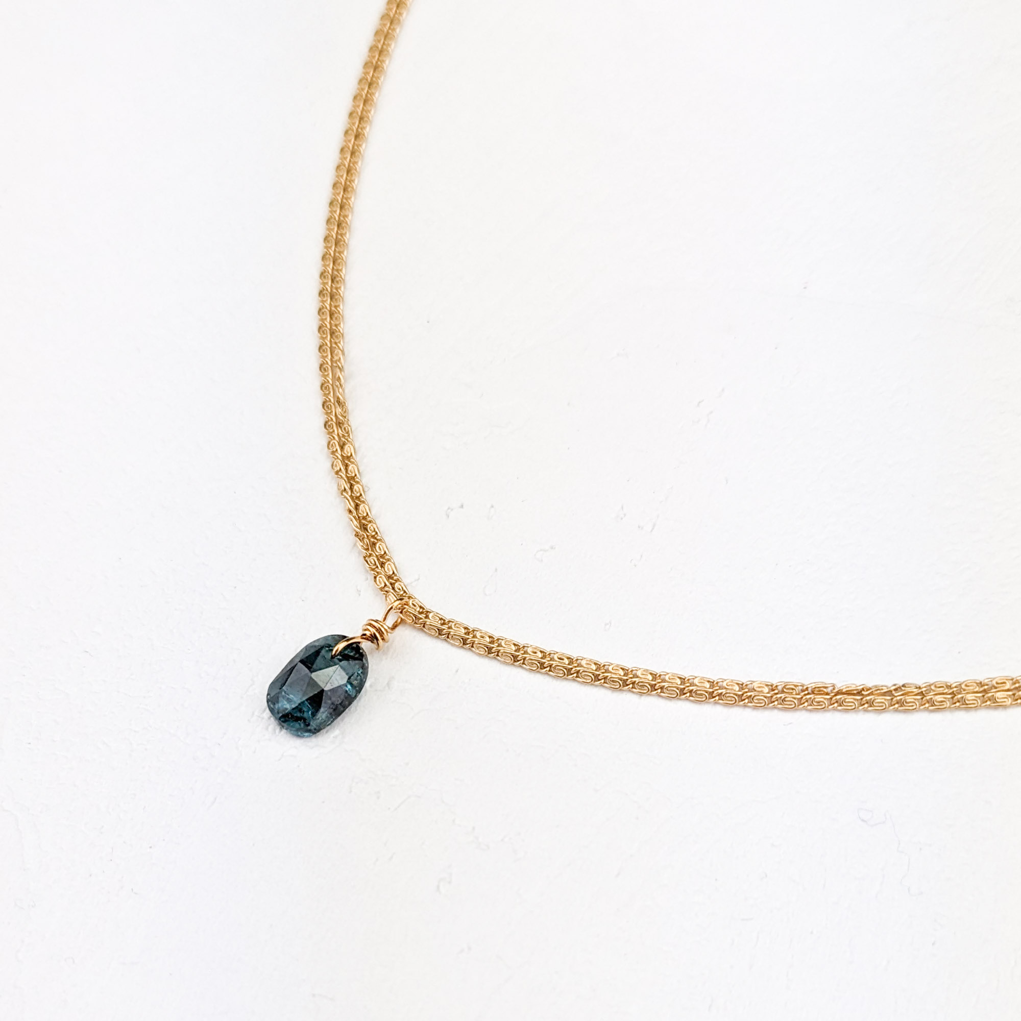 Collier LAKOTA Tourmaline Bleue
