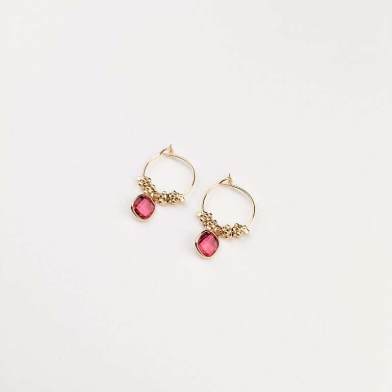 Boucles MIRISSA Rubis