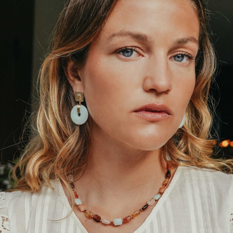 Boucles TINAWA Amazonite